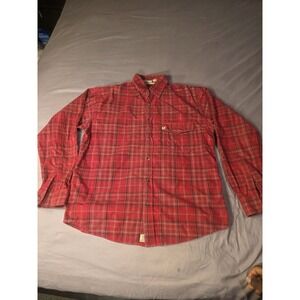 Vintage Totto Flannel Shirt Sz M Red